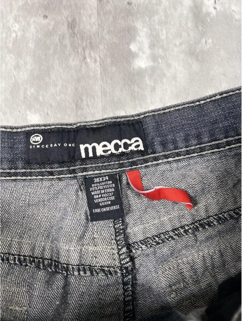 Y2K Baggy Dark Wash Jeans Wide Leg Skater Hip Hop Mecca
